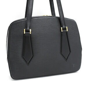 Louis Vuitton Voltaire Shoulder Handbag Epi Leather Black